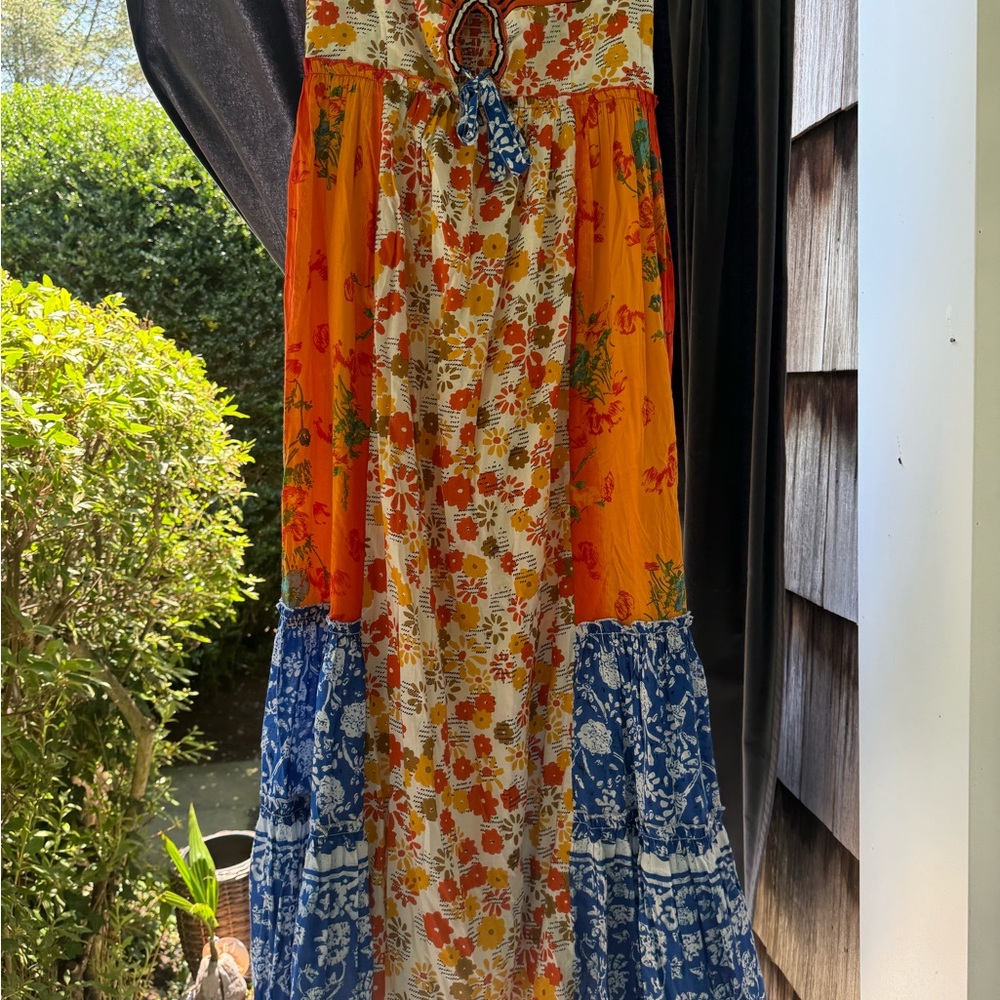 Free People Golden Dreams Patchwork Dress